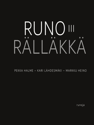 cover image of Runorälläkkä III